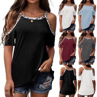 short sleeved Off for camisole shirt women shoulder