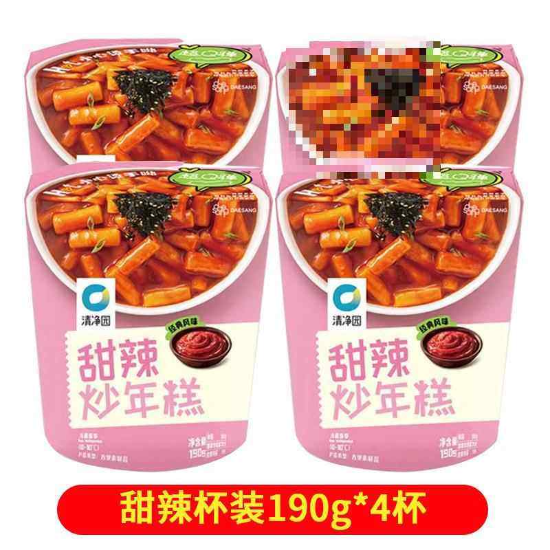 清净园韩式炒年糕条速食甜辣芝士泡菜炸酱方便杯装速食微波年糕条,粮油调味/速食/干货/烘焙,年糕/糍粑,淘宝优惠券,粉丝福利购,淘宝优惠卷