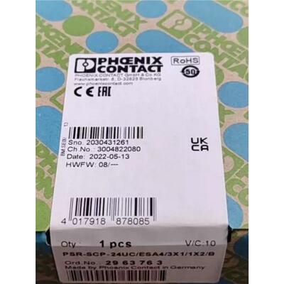 菲尼克斯继电器2963763 PSR-SCP-24UC/ESA4/3X1/1/2/B