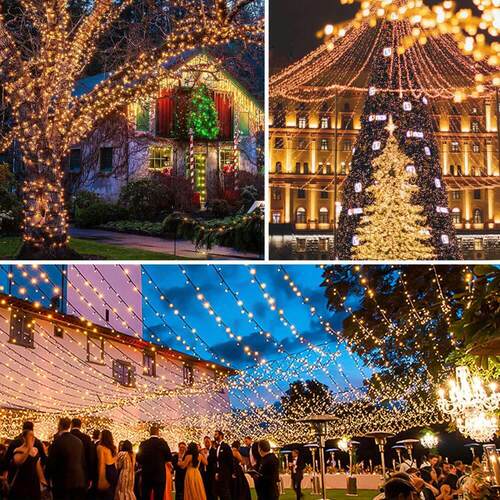 Solar Powered Outdoor Fairy Lights IP65 Waterproof 8 Lightin