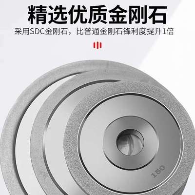 电镀金刚石砂轮平形磨刀机磨床砂轮片磨钨钢铣刀钻石平型合金砂轮