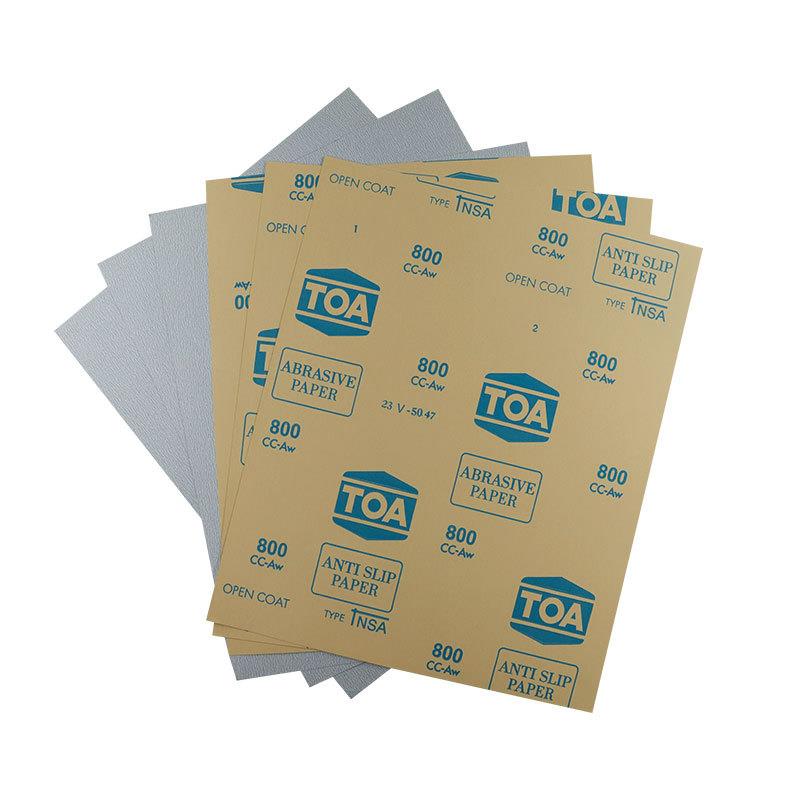 TOA砂纸木工专用打磨白砂纸干磨家具碳化硅干磨砂纸
