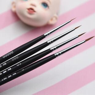 勾线笔谢得堂谢德堂00000#长杆尼龙软陶泥粘土人偶画相画眼描边笔
