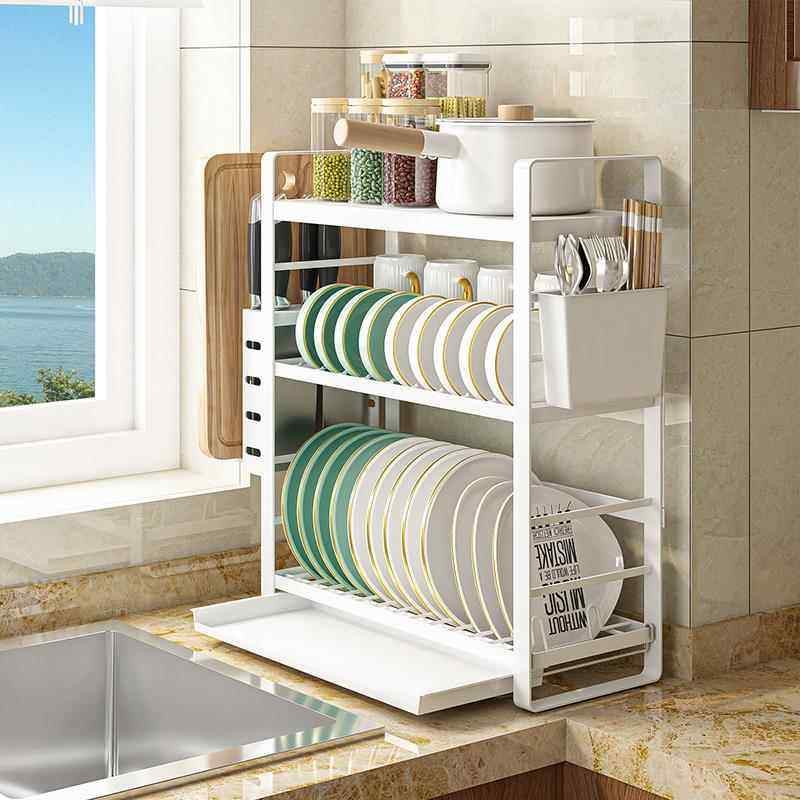 碗架沥水架厨房置物架碗碟架双层窄款台面放碗盘架水槽上家用简约,厨房/烹饪用具,厨房置物架/置物柜/角架,淘宝优惠券,粉丝福利购,淘宝优惠卷