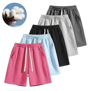 Women Oversize Knee Plain Athleisure Casual Shorts Comfy