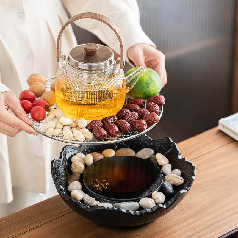 新款煮茶壶单电陶炉烧水养生家用玻璃陶瓷烤奶罐泡茶器具套装