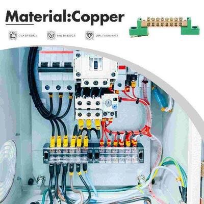 2 Pcs Terminal B Copper Bus Bar Ground Kits Cars