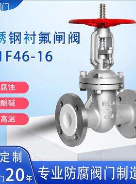不锈钢衬氟闸阀Z41F46-16P衬氟四氟闸阀DN50-DN300