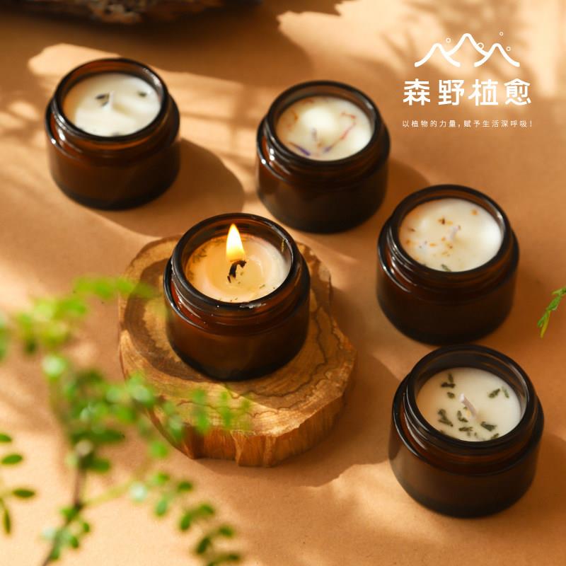 森野植愈 天然植物香薰蜡烛 白鼠尾草雪松冷杉高级氛围感覆古香氛