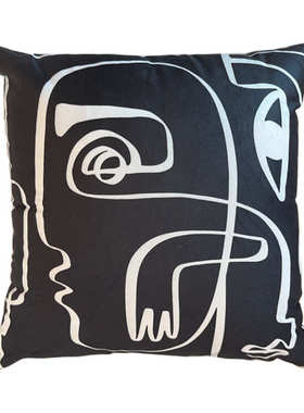 黑色棋盘格抱枕毯二合一车载被子两用盖毯办公室午睡沙发靠垫腰枕