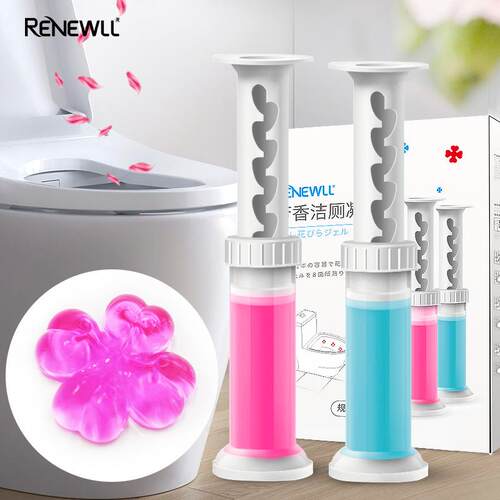 New Toilet Gel Cleaner - Fresh Scented Floral Gel for Bathro