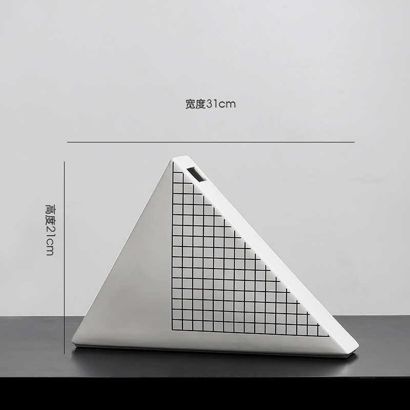 陶瓷瓶批发餐桌家居客厅摆件北欧几何插花装饰品电视柜花瓶软创意