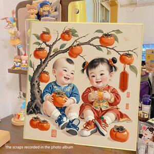 石狮如意十字绣手工线绣龙凤可爱宝贝钻石画DIY中国风简单绣