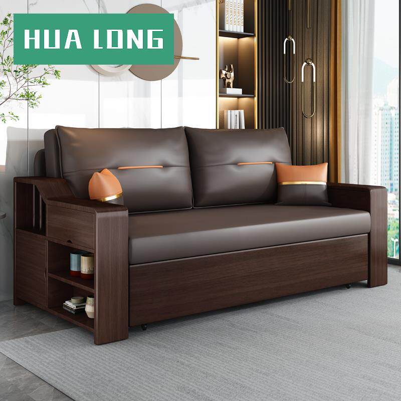 小户型沙发床折叠两用客厅多功能实木沙发床抽拉式客厅2026年新款