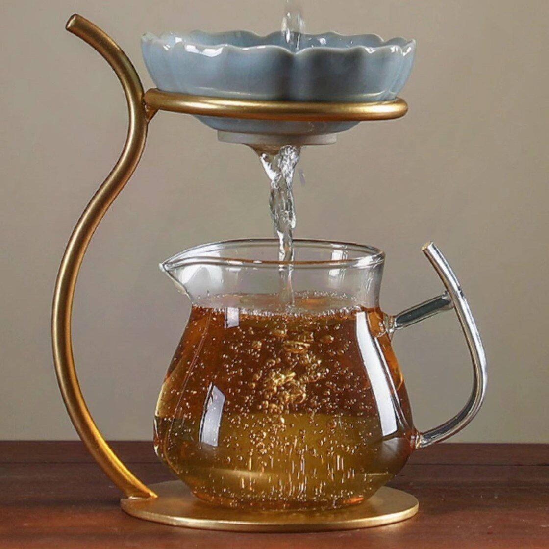 陶瓷茶滤茶漏支架一体茶隔茶具防烫泡茶配件茶海公道杯过滤分茶器