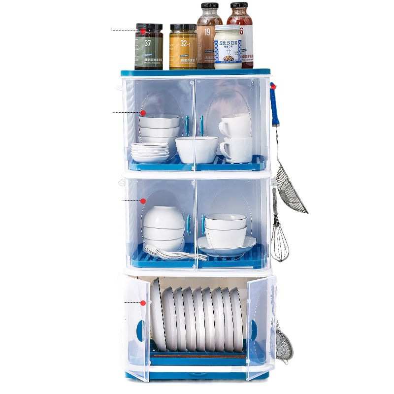 厨房碗架沥水碗碟多层碗筷带盖置物架农村多公能碗柜收纳餐具柜
