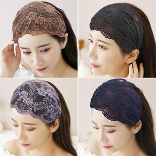 遮前额帽子庶白发头饰遮盖神器发际线遮挡发带显年轻新款时尚发箍
