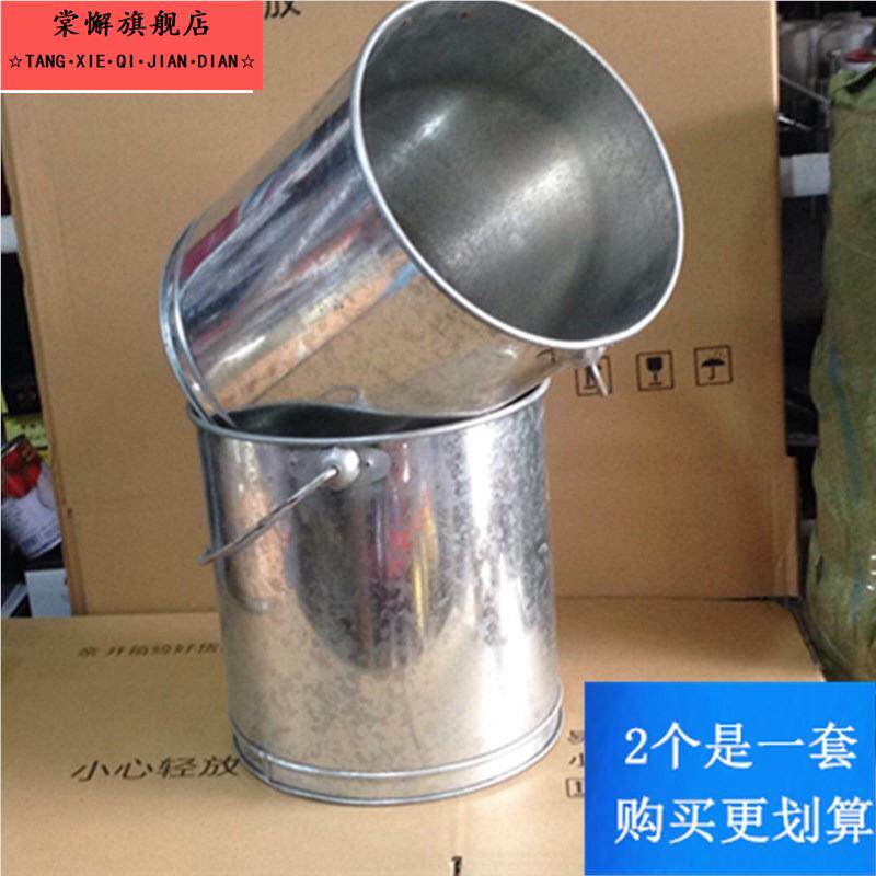 大号铁皮水桶镀锌桶铁桶金属桶直桶家用加厚款手提桶小水筲圆水桶