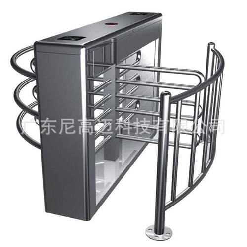 电动半高旋转门半高转闸机考场入口十字旋转闸智能单向旋转滚闸门