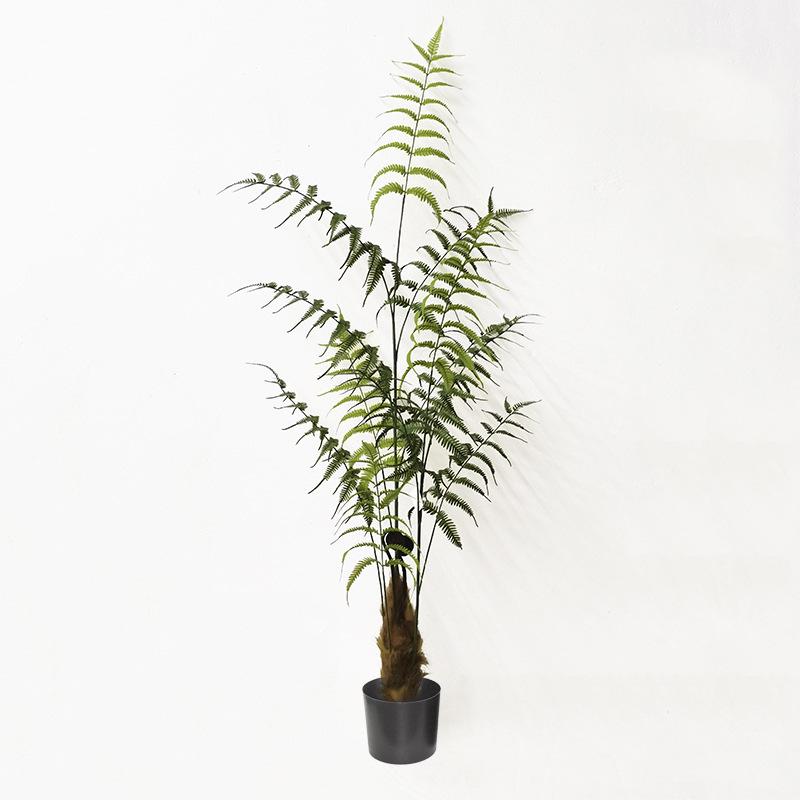 仿真猴头蕨金毛狗蕨波斯假树室内落地绿植轻奢摆件橱窗假植物盆栽
