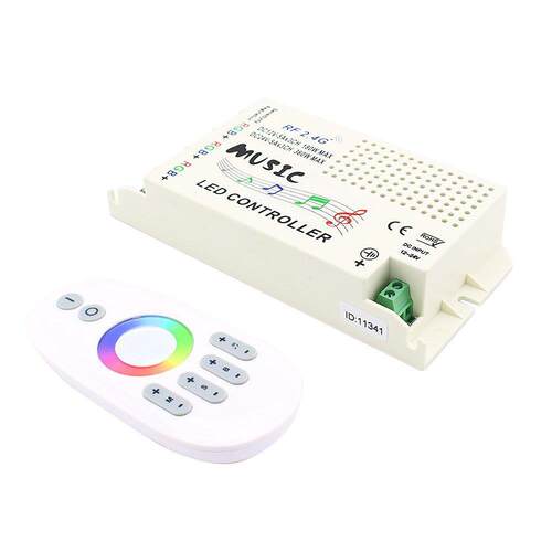 2.4G LED音乐控制器 七彩音频控制器music声控灯条灯带RF
