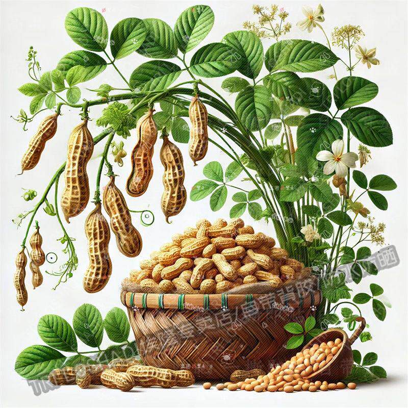 好事发生多子多福花生篮子贴纸厨房冰箱蔬菜贴画墙上瓷砖防水贴画