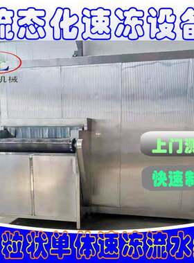 流态床速冻机隧道式果蔬类氟利昂IQF单冻设备芭乐流态化速冻设备