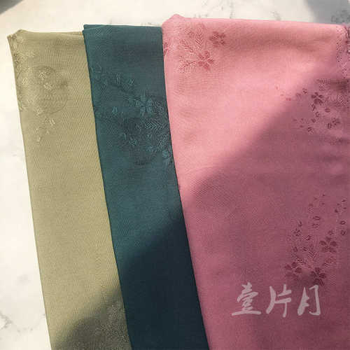 人造棉花好月圆提花布料新款古风提花汉服布料大袖衫上袄宋抹面料