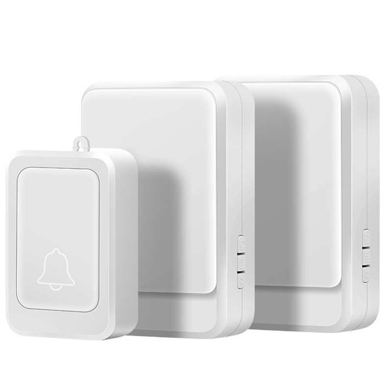 一拖二无线闪光门铃家用大音乐可静音老人聋哑人服务呼叫器配底座