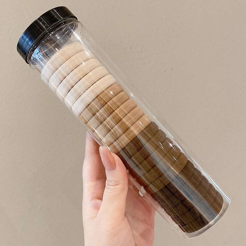 扎头发罐装简约弹力皮筋加粗发网