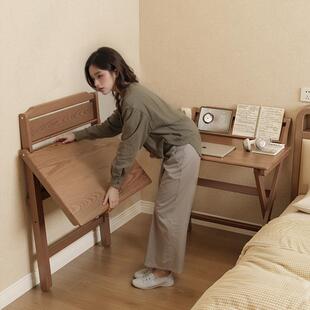 中学生专用学习桌小学生家用实木折叠书桌学生家用电脑桌卧室小户