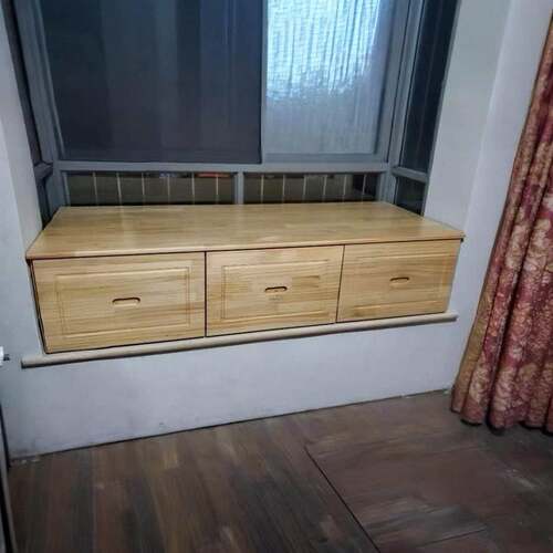 实木飘窗柜阳台储物抽屉柜脚踩柜卧室窗边柜地柜矮柜榻榻米可定制