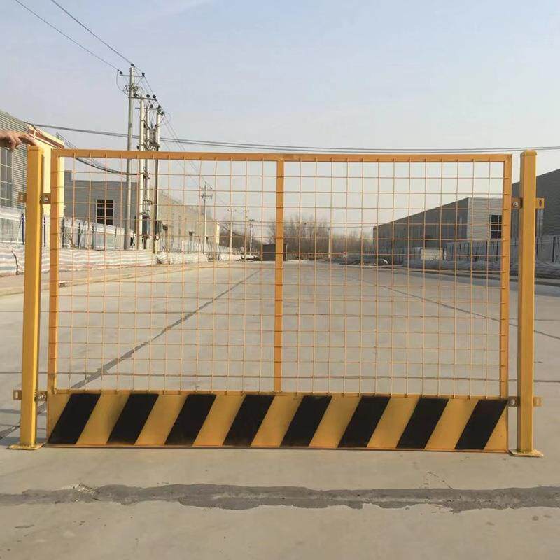 基坑护栏工地施工围挡黄色竖条工地临边防护栏基坑护栏厂家