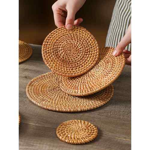 煲仔饭专用砂锅底座托盘隔热砂锅垫子耐高温防烫锅垫商用餐桌藤编