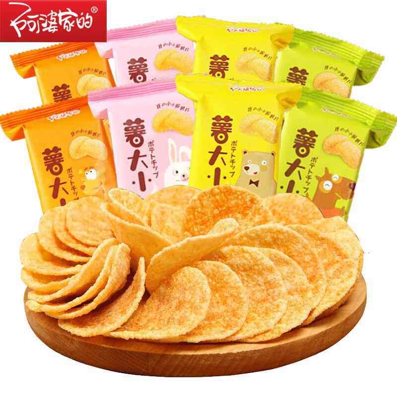 促销儿童小孩零食健康营养好吃的无添加不上火阿婆家薯片小吃点心