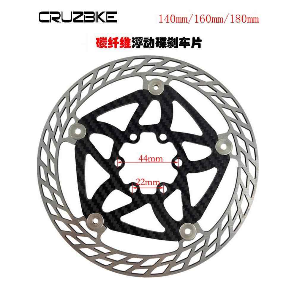 CRUZBIKE公路山地自行车超轻碳纤维浮动刹车碟片六钉160/180碟刹