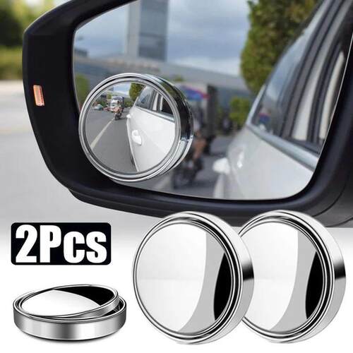 2Pcs 360 Degree Adjustable Blind Spot Mirror Car Auxiliary R