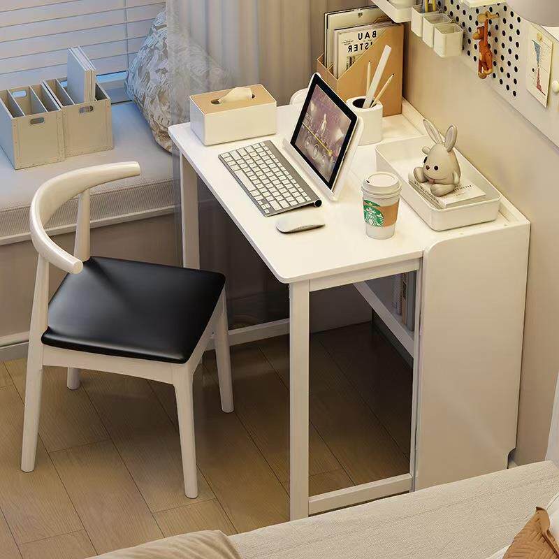 北欧实木书桌家用小户型可折叠实木办公桌中小学生简易学习写字桌