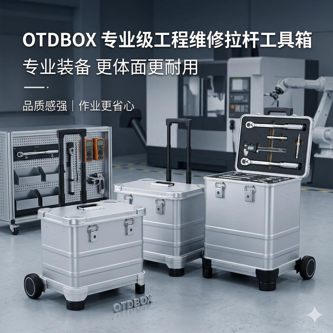 工业级铝合金拉杆工具箱 移动式五金维修多层工具箱BORY佑斯凯
