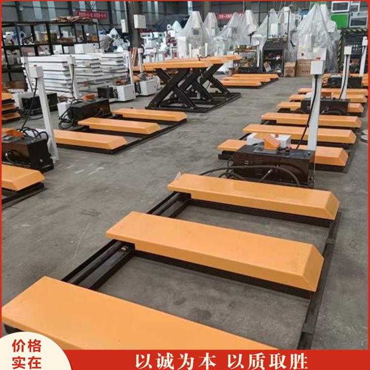 免挖坑液压自动升降平台木工开料机上料平台免基坑E型起重升降机
