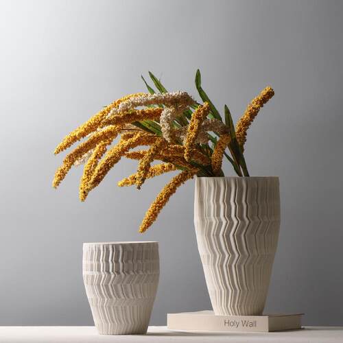 3D打印陶瓷花瓶现代简约客厅创意插干花装饰品软装艺术摆件工艺品