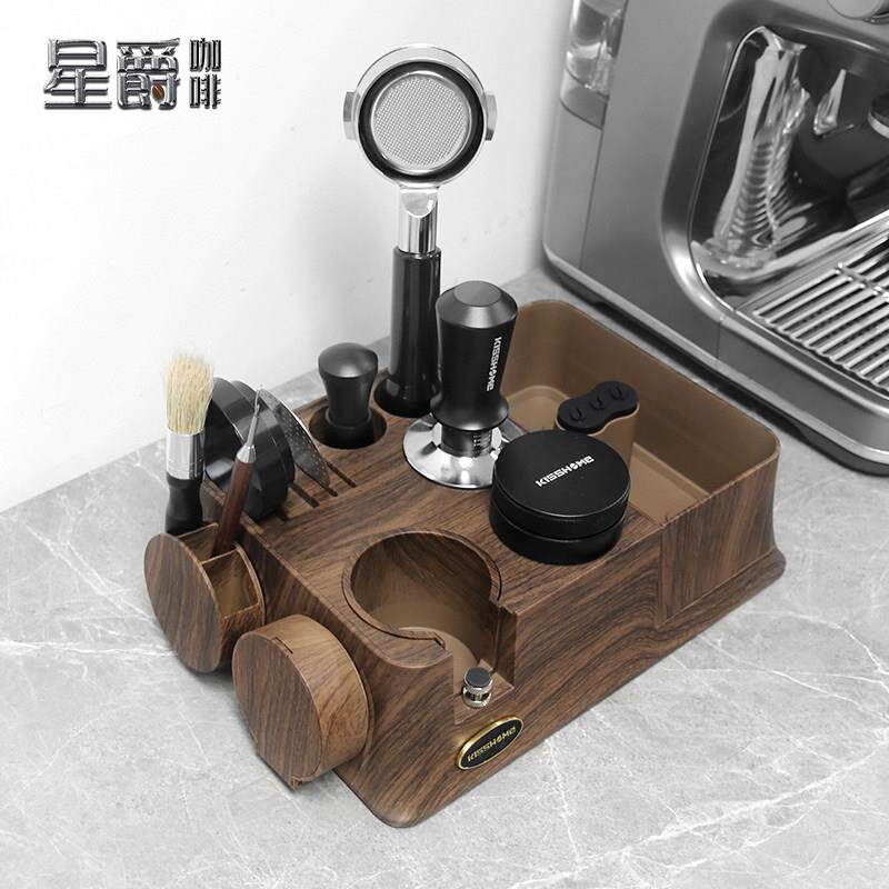 咖啡压粉座压粉器底座布粉器手柄收纳座51mm58mm多功能意式敲渣桶
