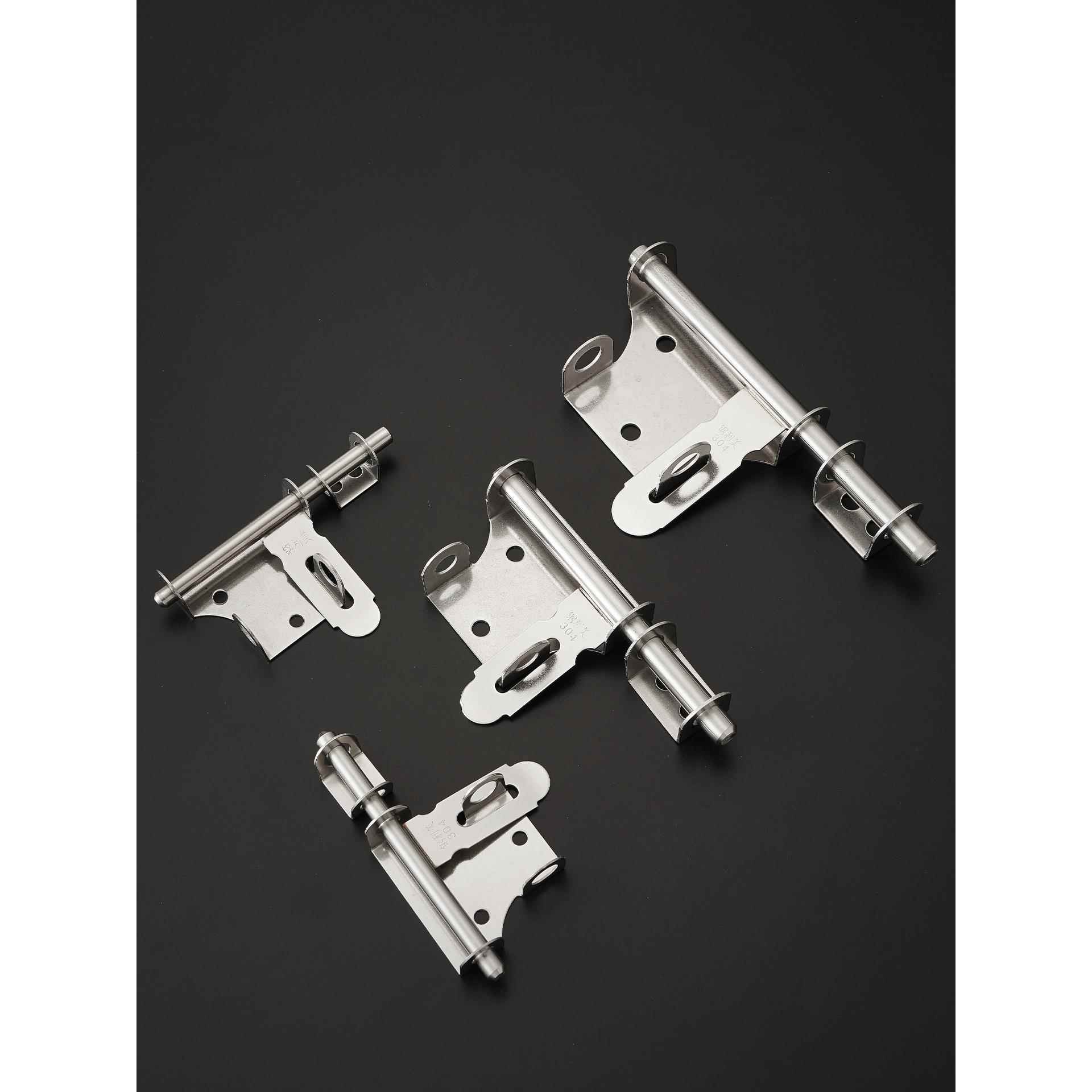 【优质】不锈钢插销防盗门栓加厚明装木门金属门左右门闩锁牌门牛