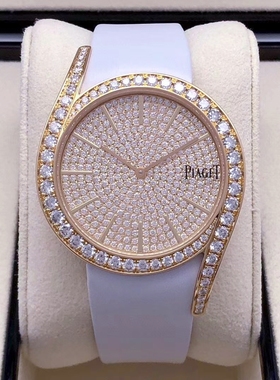 公价52.5万】98新38mm伯爵18k玫瑰金原镶钻G0A38167石英女士手表