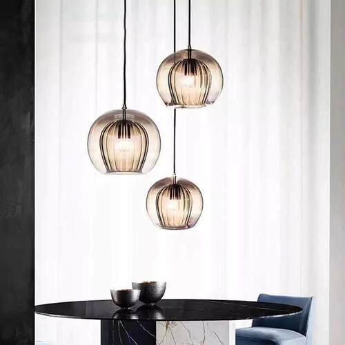 .Nordic Glass Pendant Light LED Hanging Lamp For Dining Room