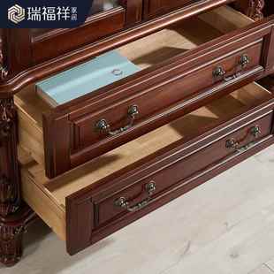 电边柜无品牌 饰柜欧视式 Z18 木酒3柜双实门客厅家用玻璃门装 美式