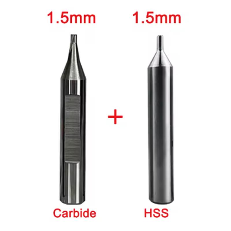 锐正双刃刀 配钥匙钻头0.8mm-3.0mm 钨钢钥匙铣刀立铣刀