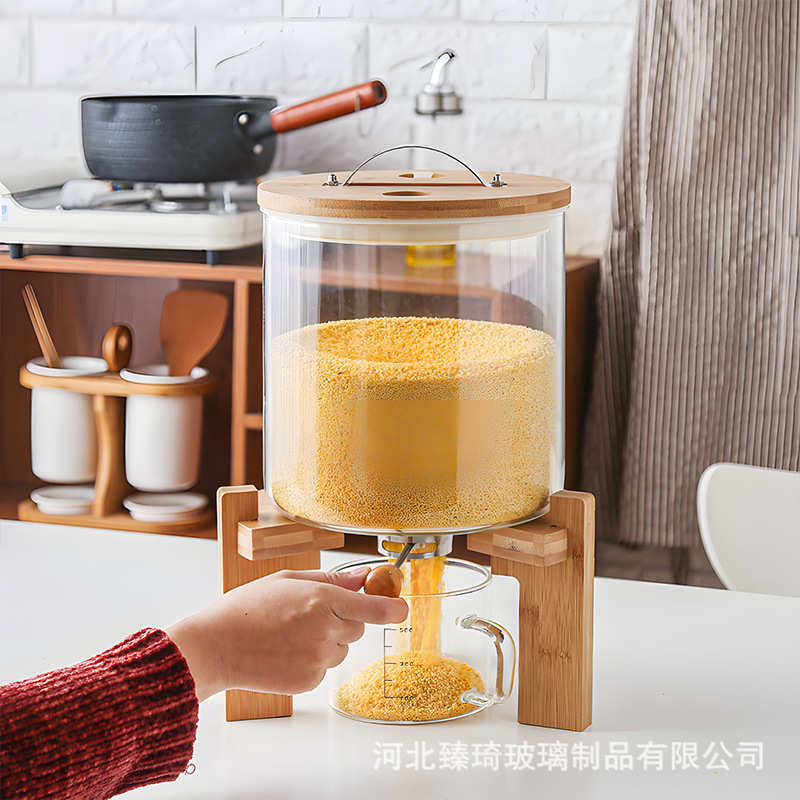 盖玻璃罐玻璃密封罐罐桶食品大容量带陈皮罐储粮米密封