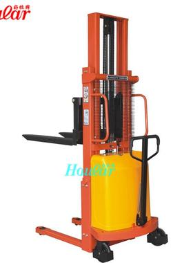 SEM半电动TZG堆高车宽支电车腿）半动叉自动升降装货铲（车