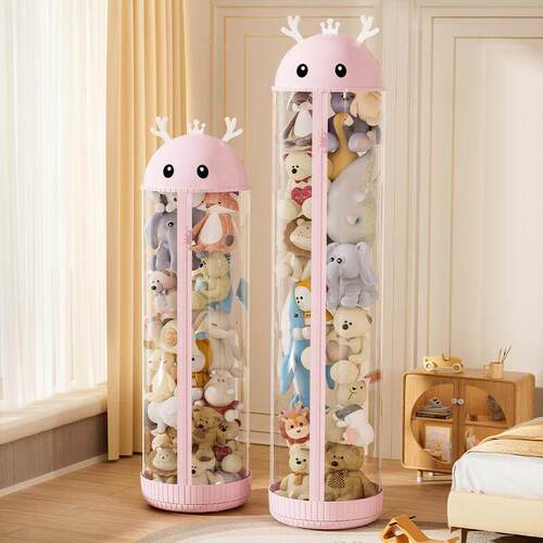 Doll Storage Barrel Zipper Soft Toy Storage Barrel Doll Stor